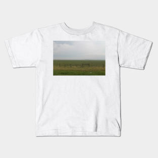 Fence in a Green Field Kids T-Shirt